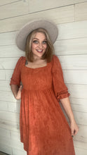 Load image into Gallery viewer, Terracotta Suede Dress