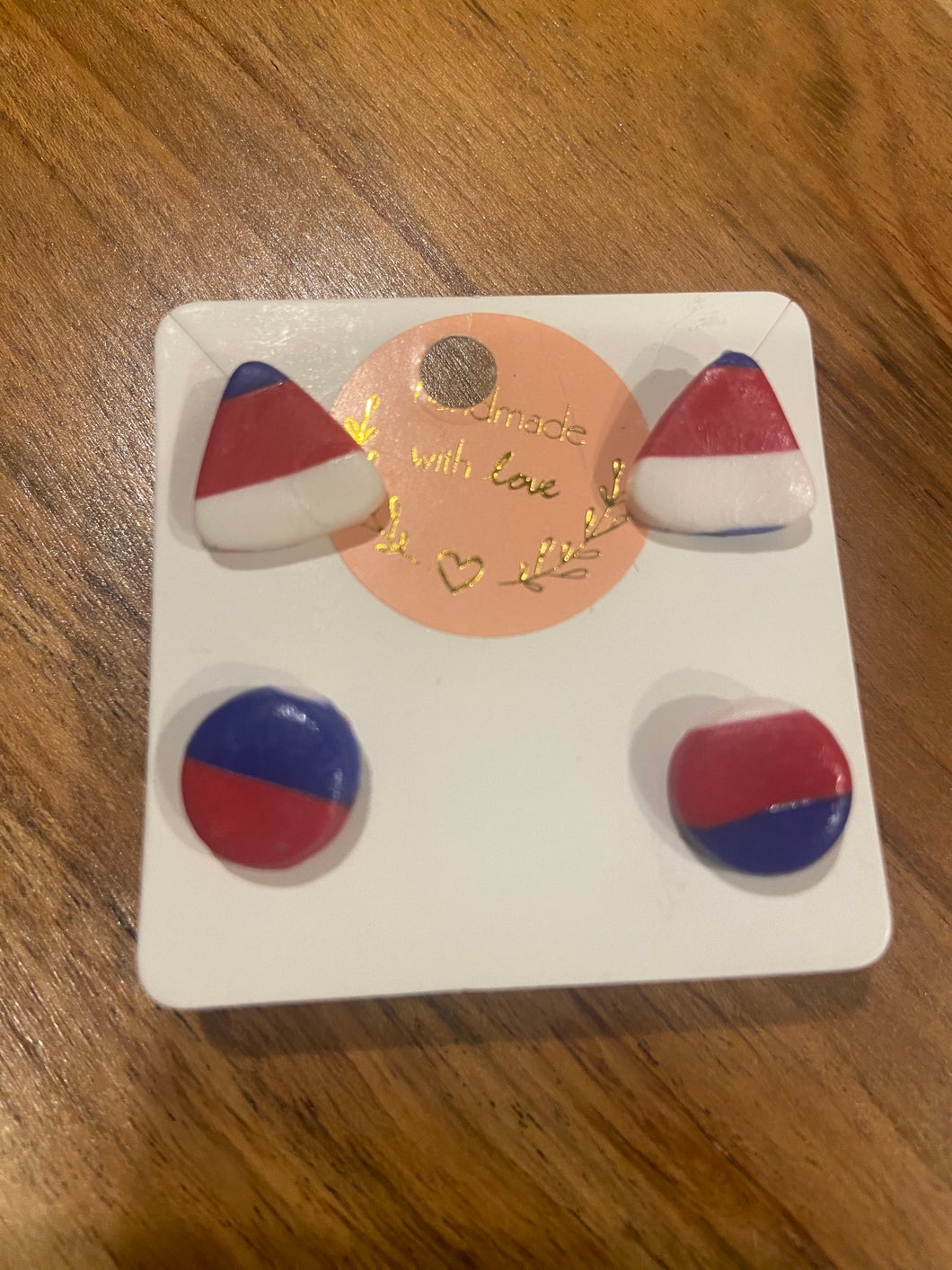 4th of July 2-pack Studs, Triangle and Circles