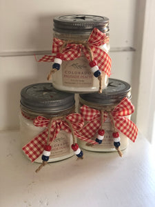 Red, White, & Blue Palisade Peach Candle