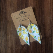 Load image into Gallery viewer, Lemon Love Leather Earrings