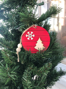 Shiplap Christmas Ornament