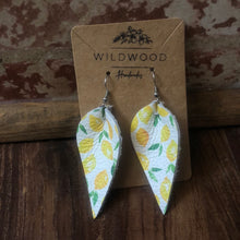 Load image into Gallery viewer, Lemon Love Leather Earrings